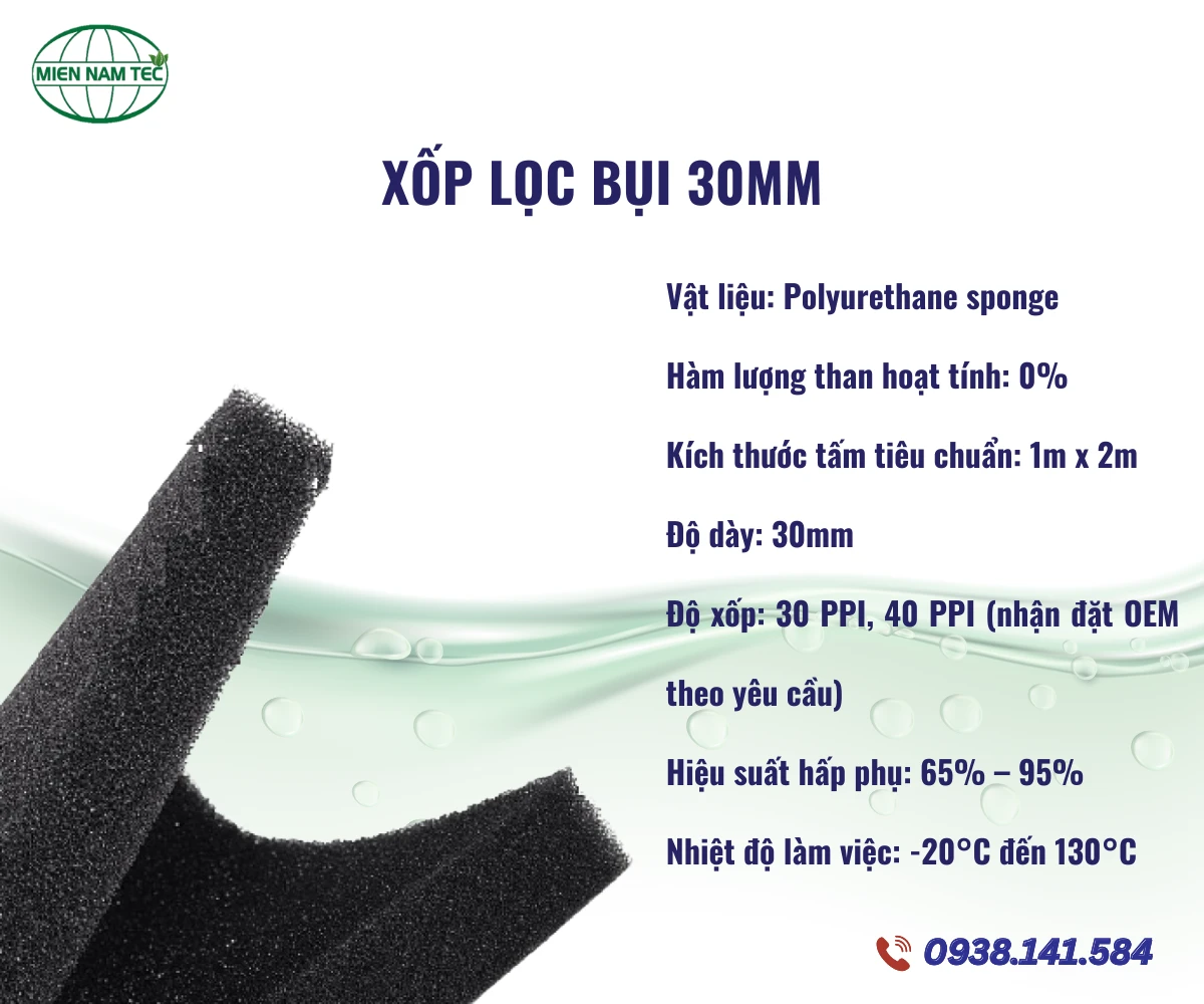 Xốp Lọc Bụi 30mm