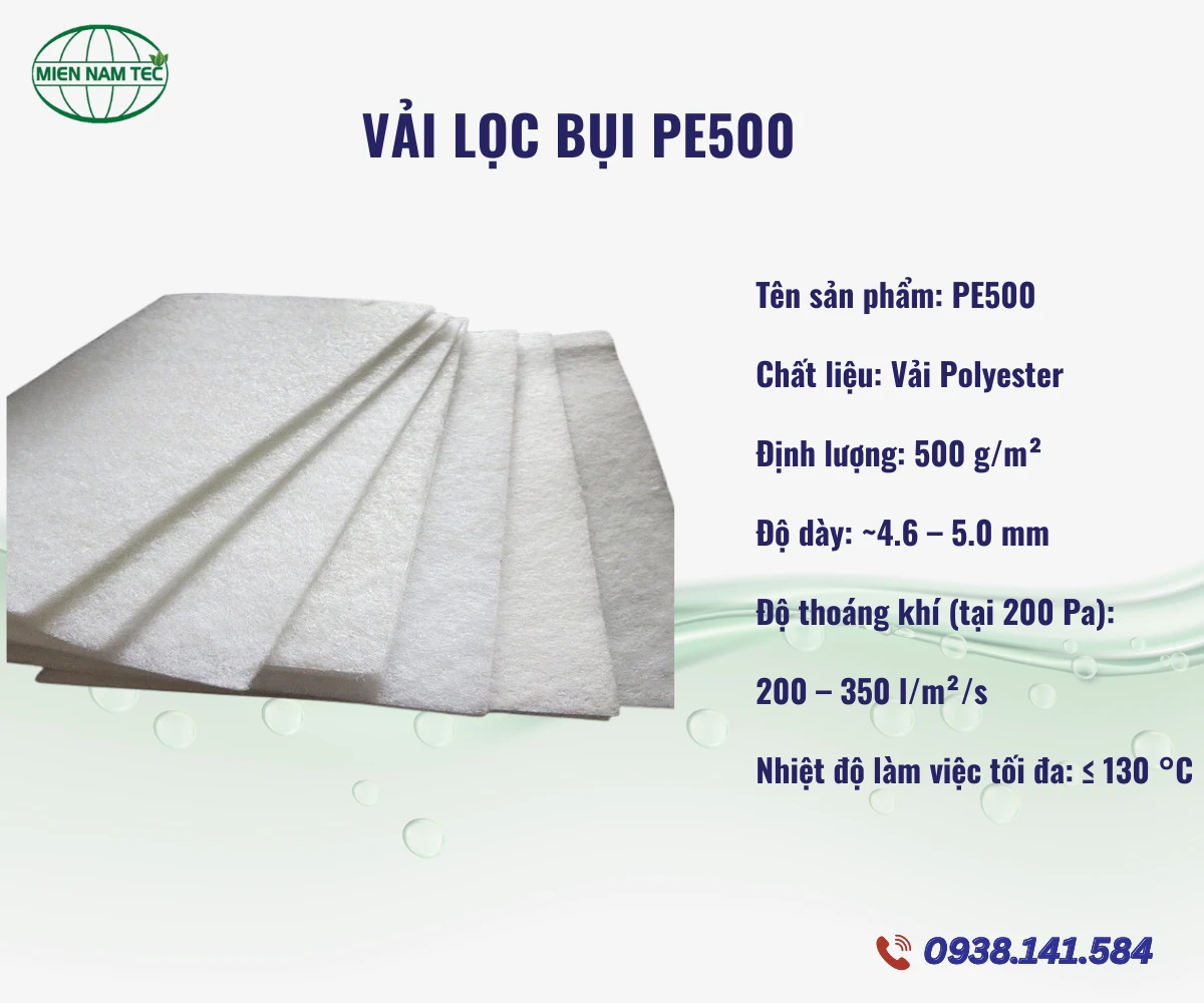 Vải Lọc Bụi PE 500