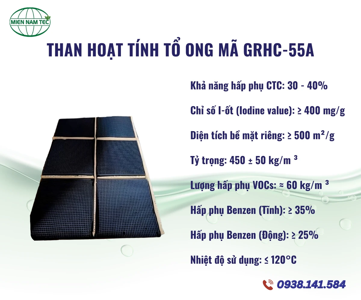 Than hoạt tính tổ ong GRHC-55A