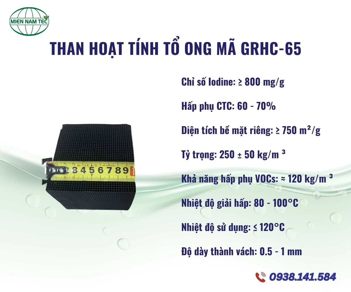 than hoạt tính tổ ong GRHC-65