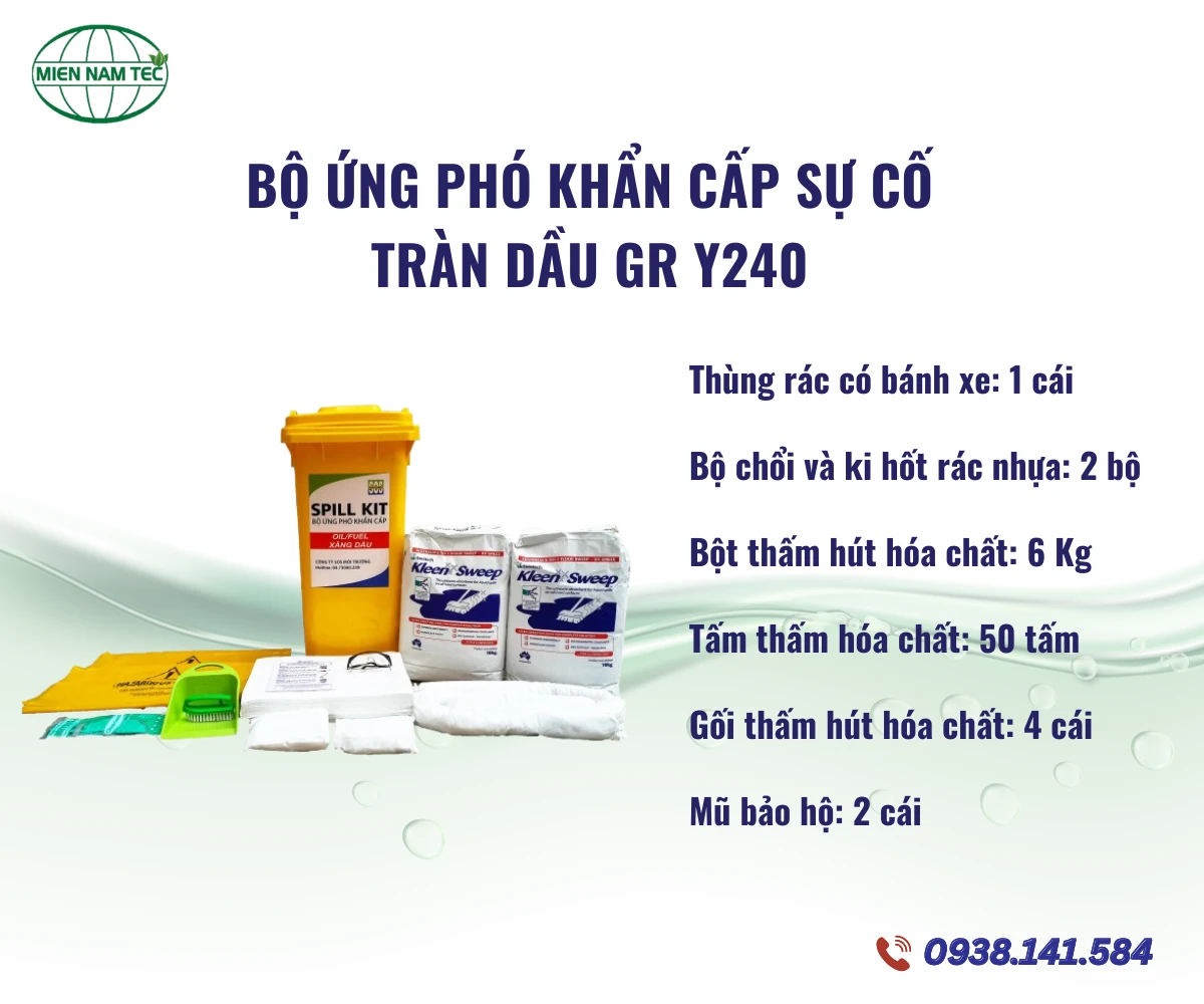 Bộ Ứng Phó Khẩn Cấp Sự Cố Tràn Dầu GR Y240