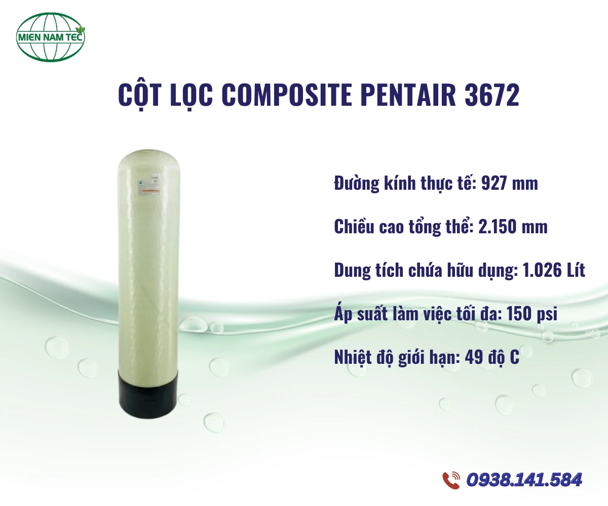 Cột Lọc Composite Pentair 3672