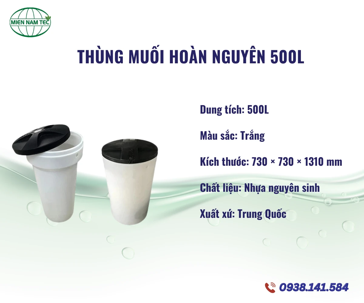 Thùng Muối Hoàn Nguyên 500l