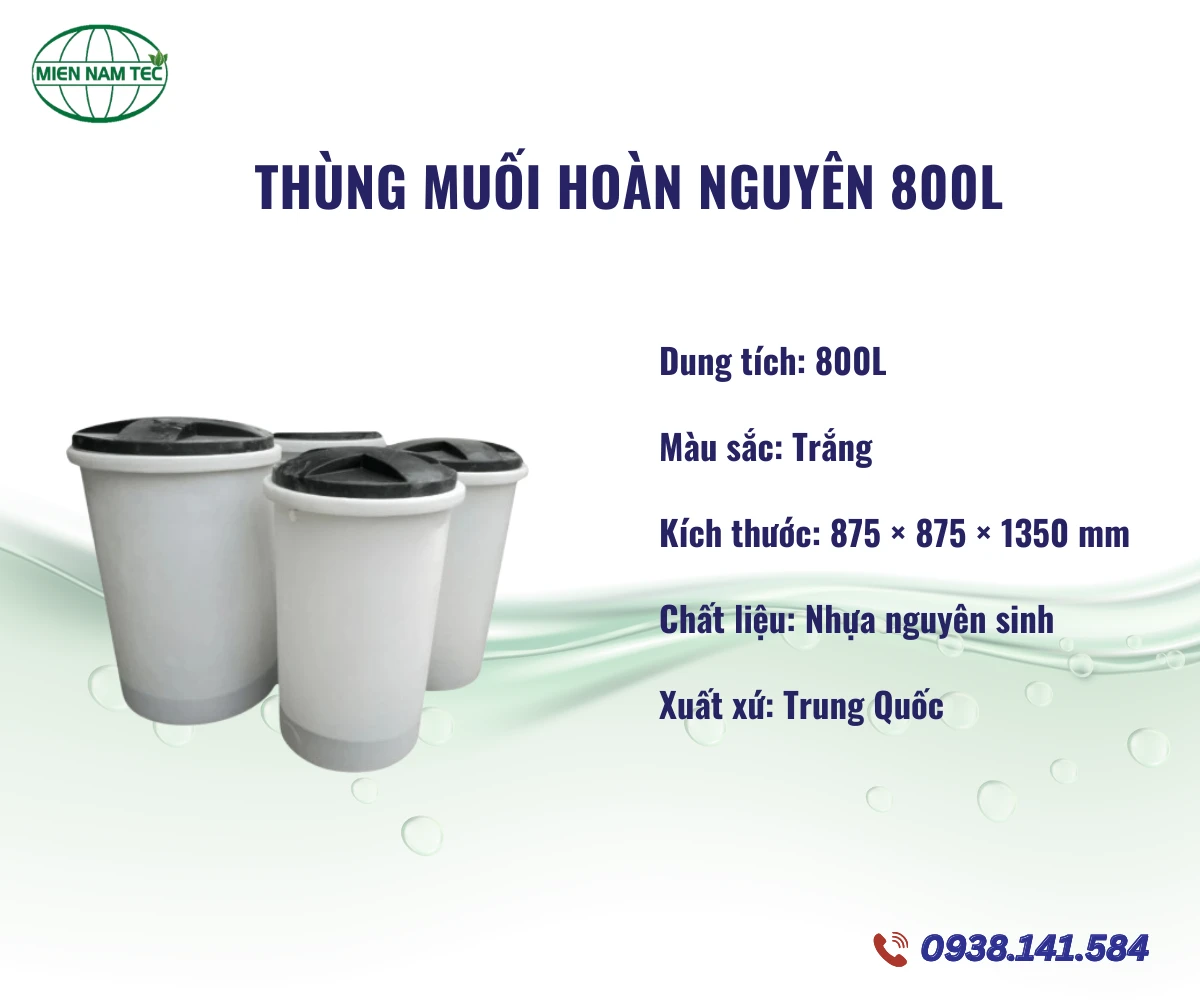Thùng Muối Hoàn Nguyên 800l