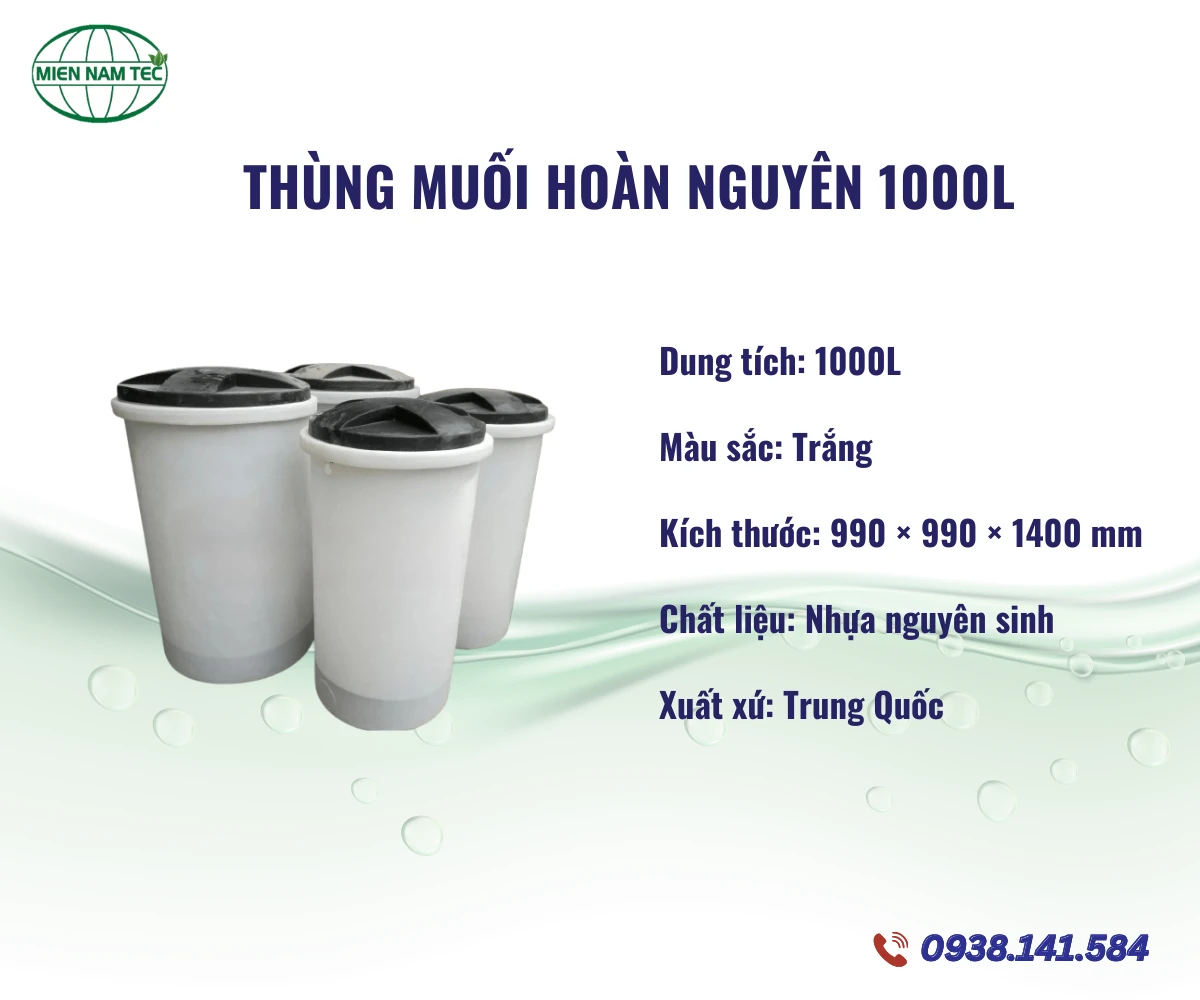 Thùng Muối Hoàn Nguyên 1000l
