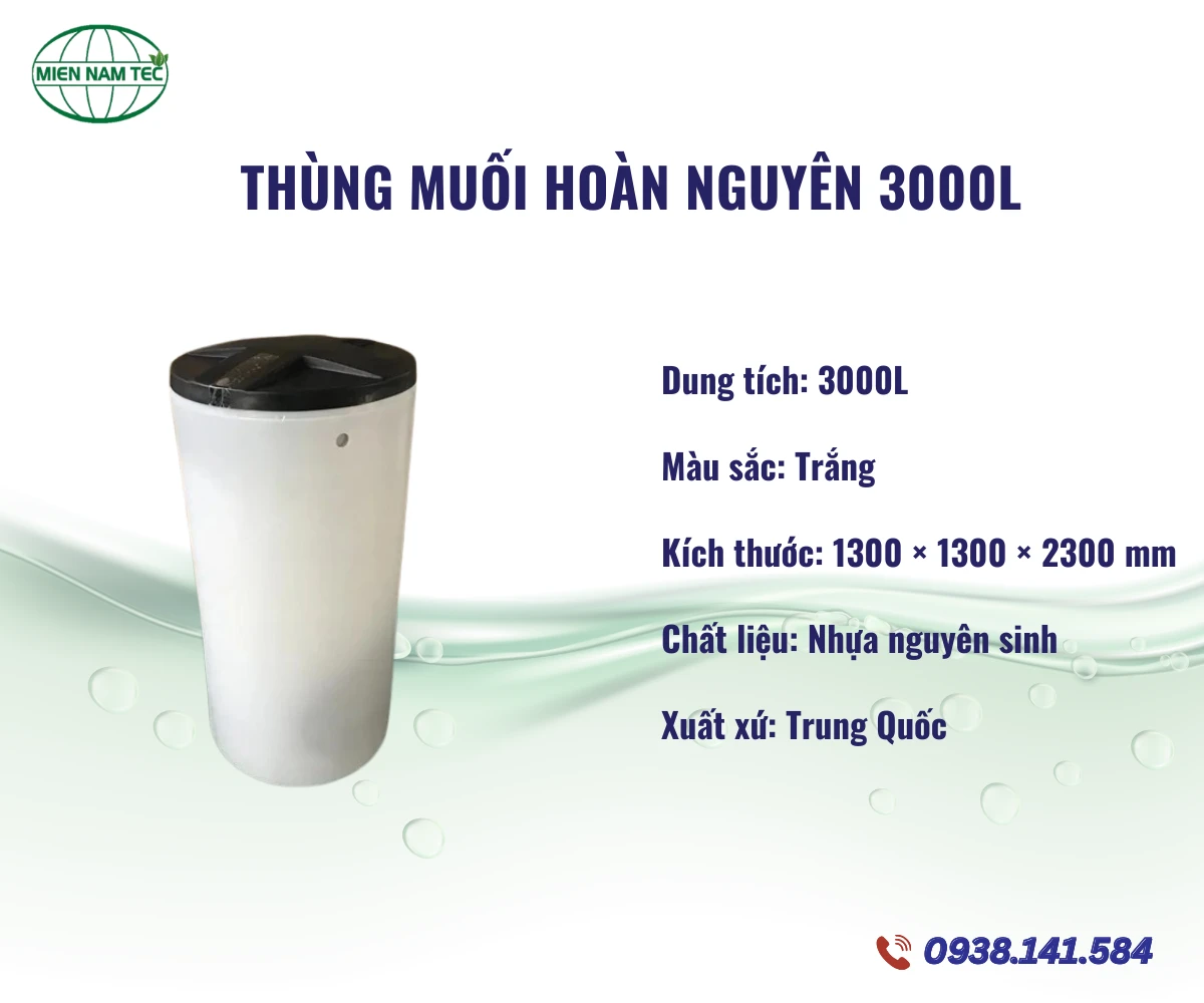 Thùng Muối Hoàn Nguyên 3000L