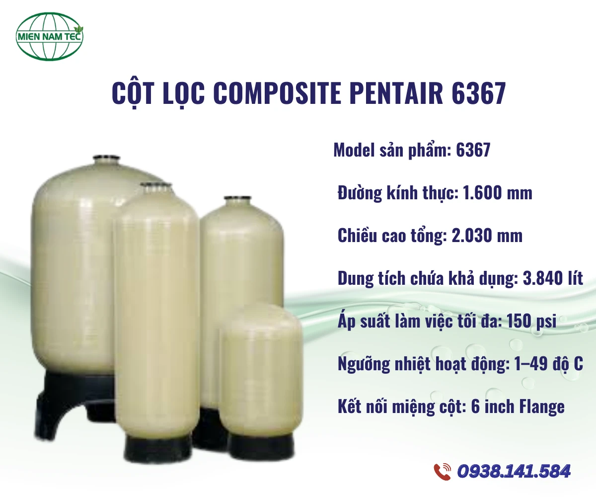Cột Lọc Composite Pentair 6367