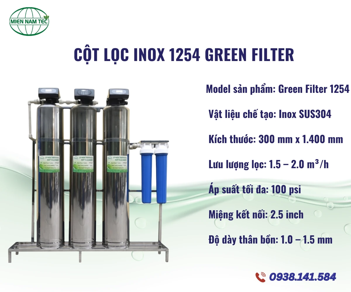 Cột lọc inox 1254 Green Filter