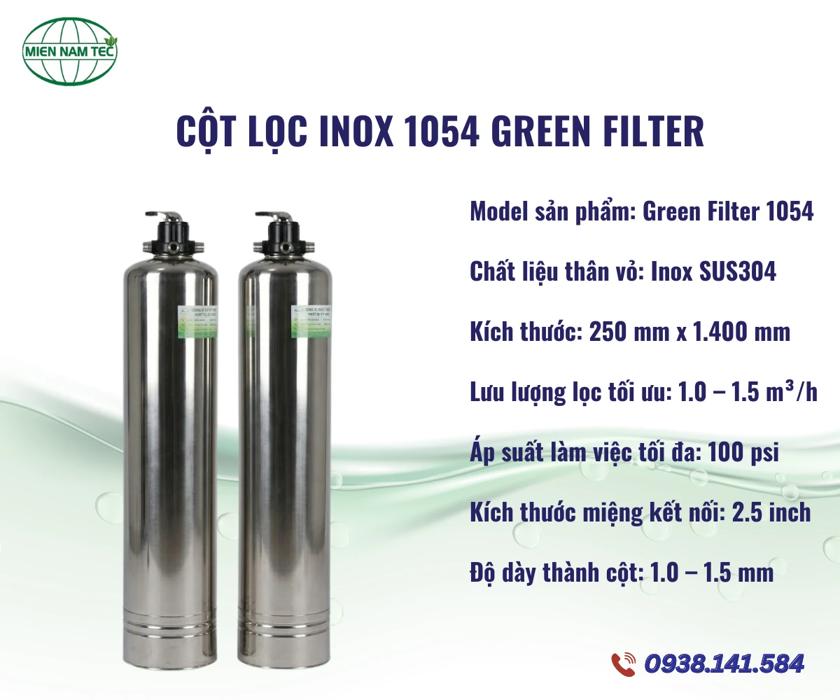 Cột Lọc Inox 1054 Green Filter
