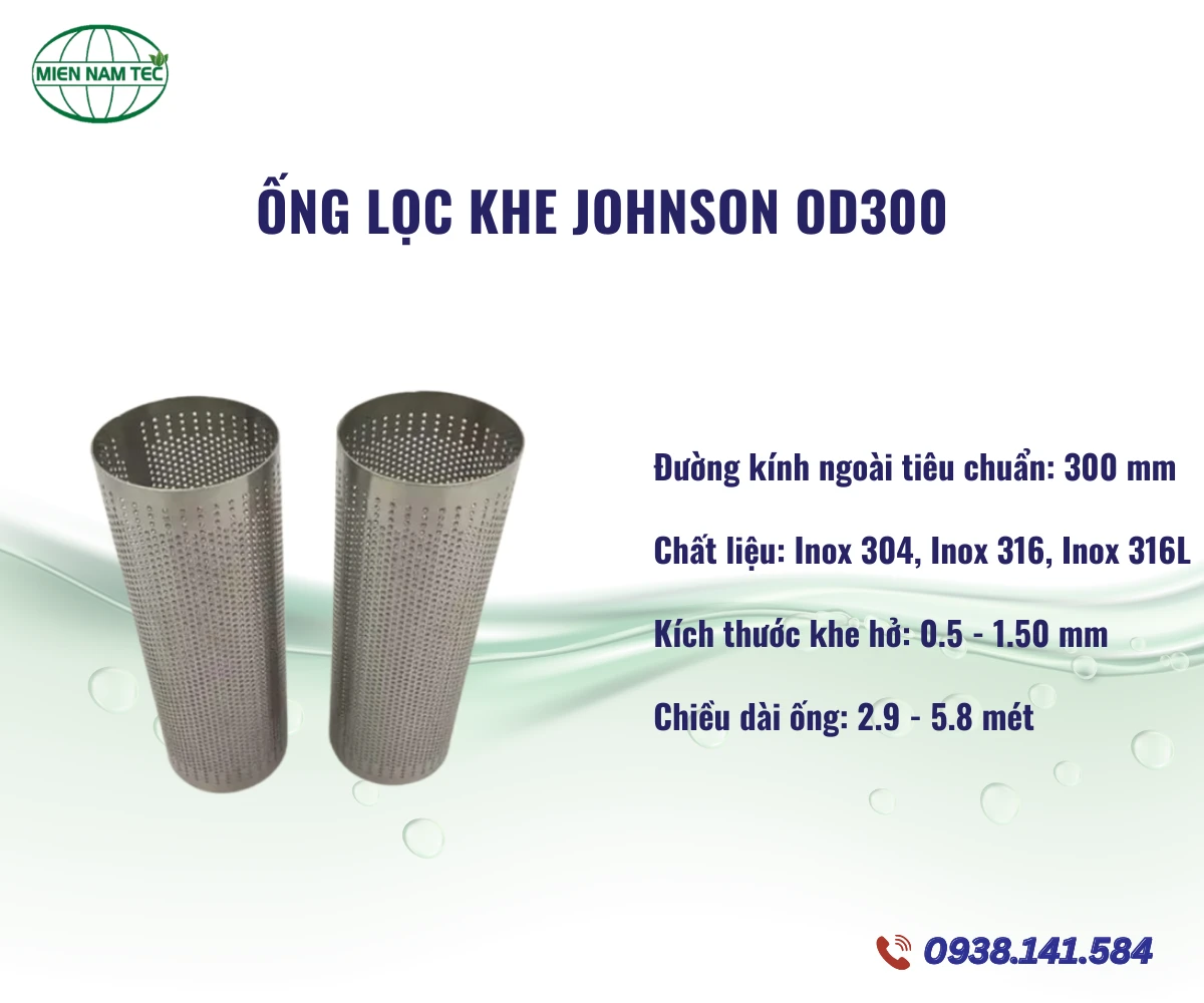 Ống Lọc Khe Johnson OD300