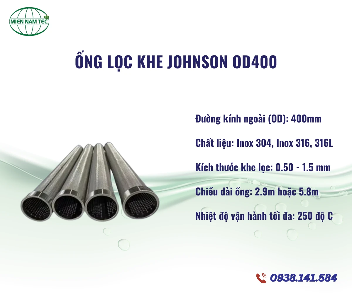 Ống Lọc Khe Johnson OD400