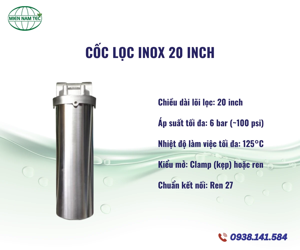 Cốc Lọc Inox 20 Inch