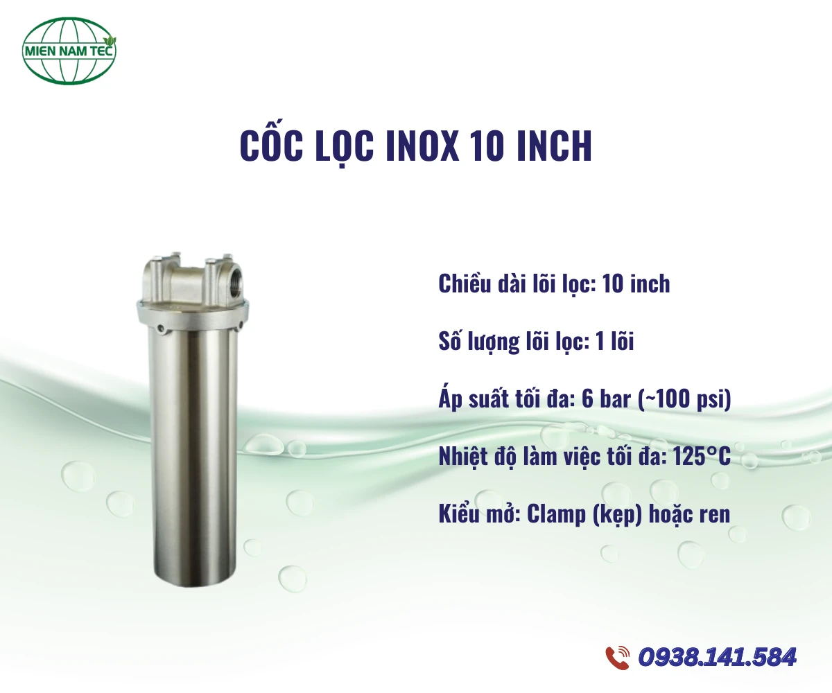 Cốc Lọc Inox 10 Inch