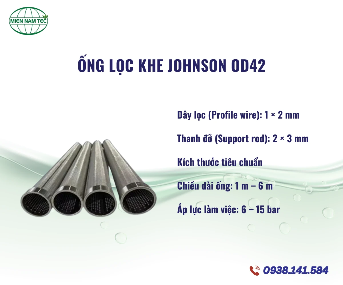 Ống Lọc Khe Johnson OD42