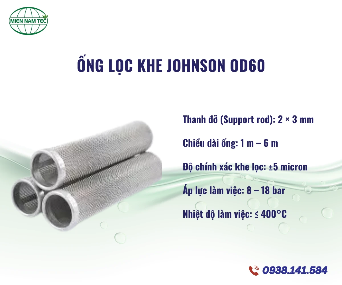 Ống Lọc Khe Johnson OD60