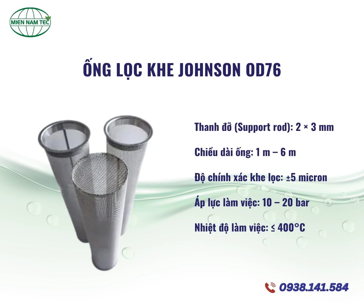Ống Lọc Khe Johnson OD76