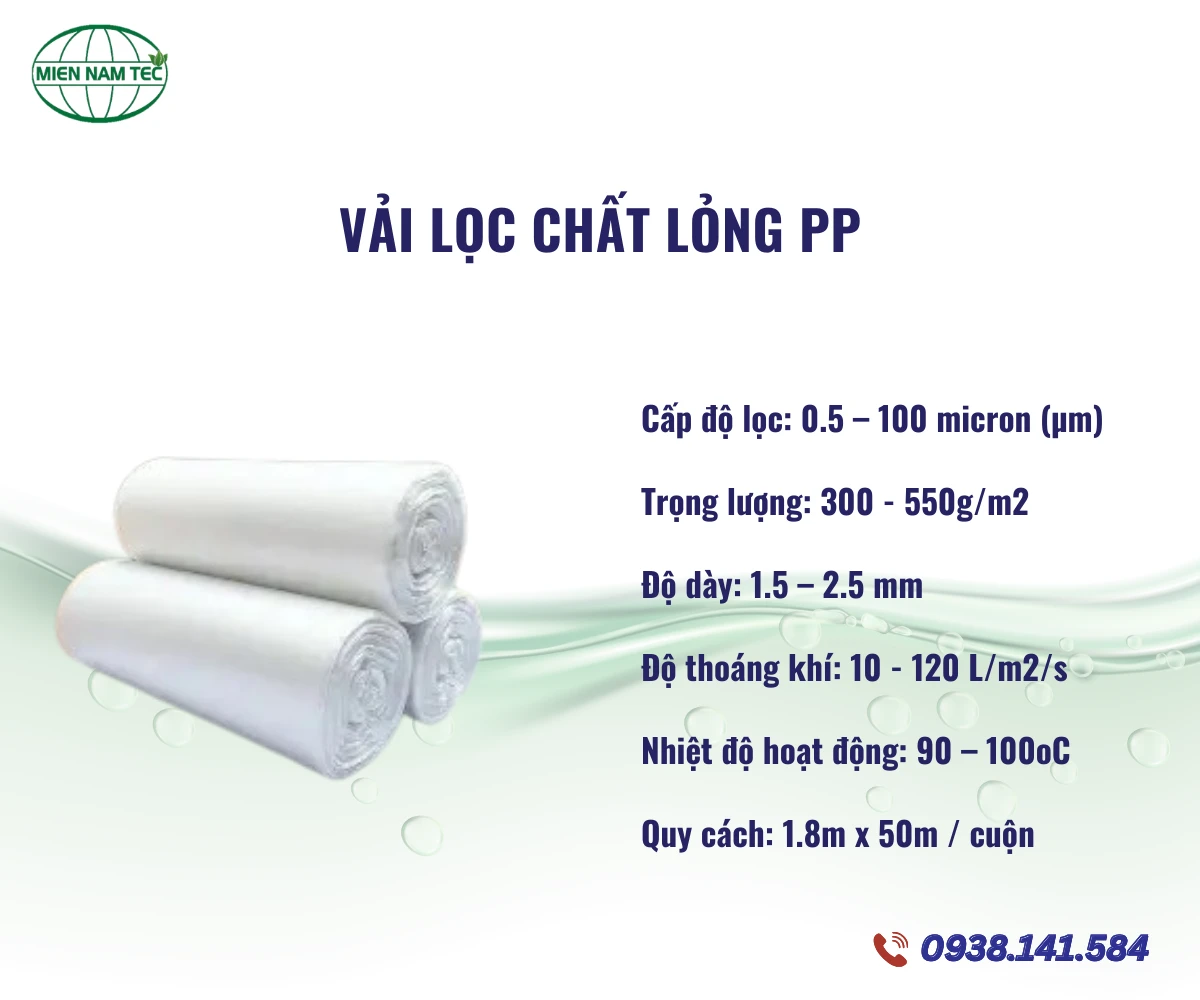 Vải Lọc Chất Lỏng PP