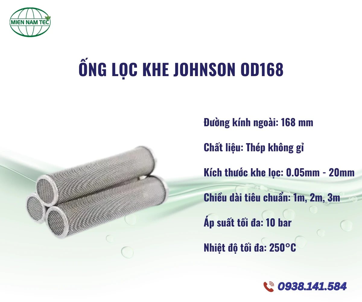 Ống Lọc Khe Johnson OD168