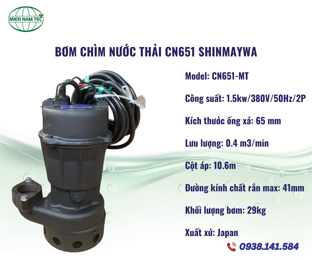 Bơm chìm nước thải CN651 ShinMaywa