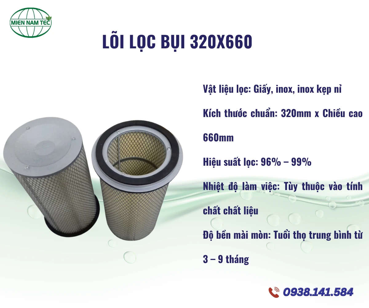 Lõi Lọc Bụi 320x660