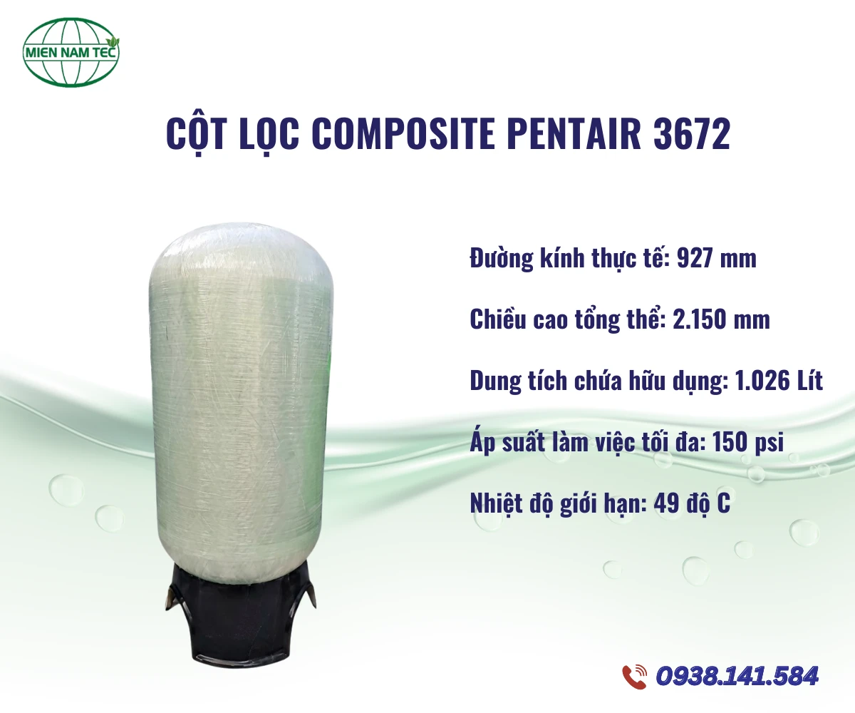 Cột Lọc Composite Pentair 3672
