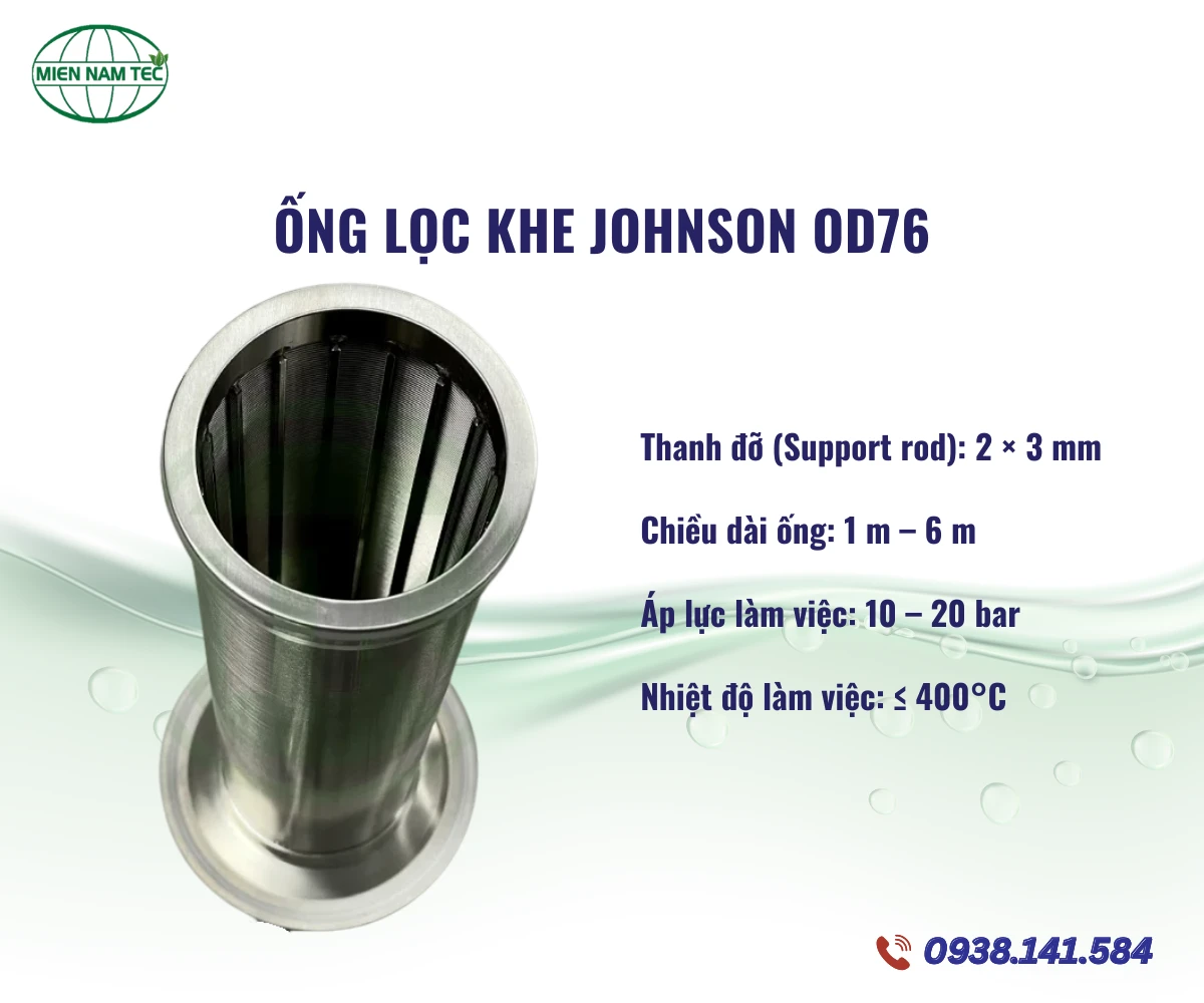 Ống Lọc Khe Johnson OD76