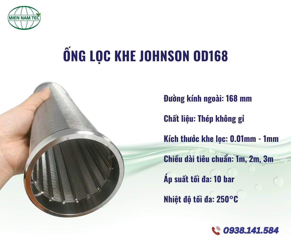Ống Lọc Khe Johnson OD168