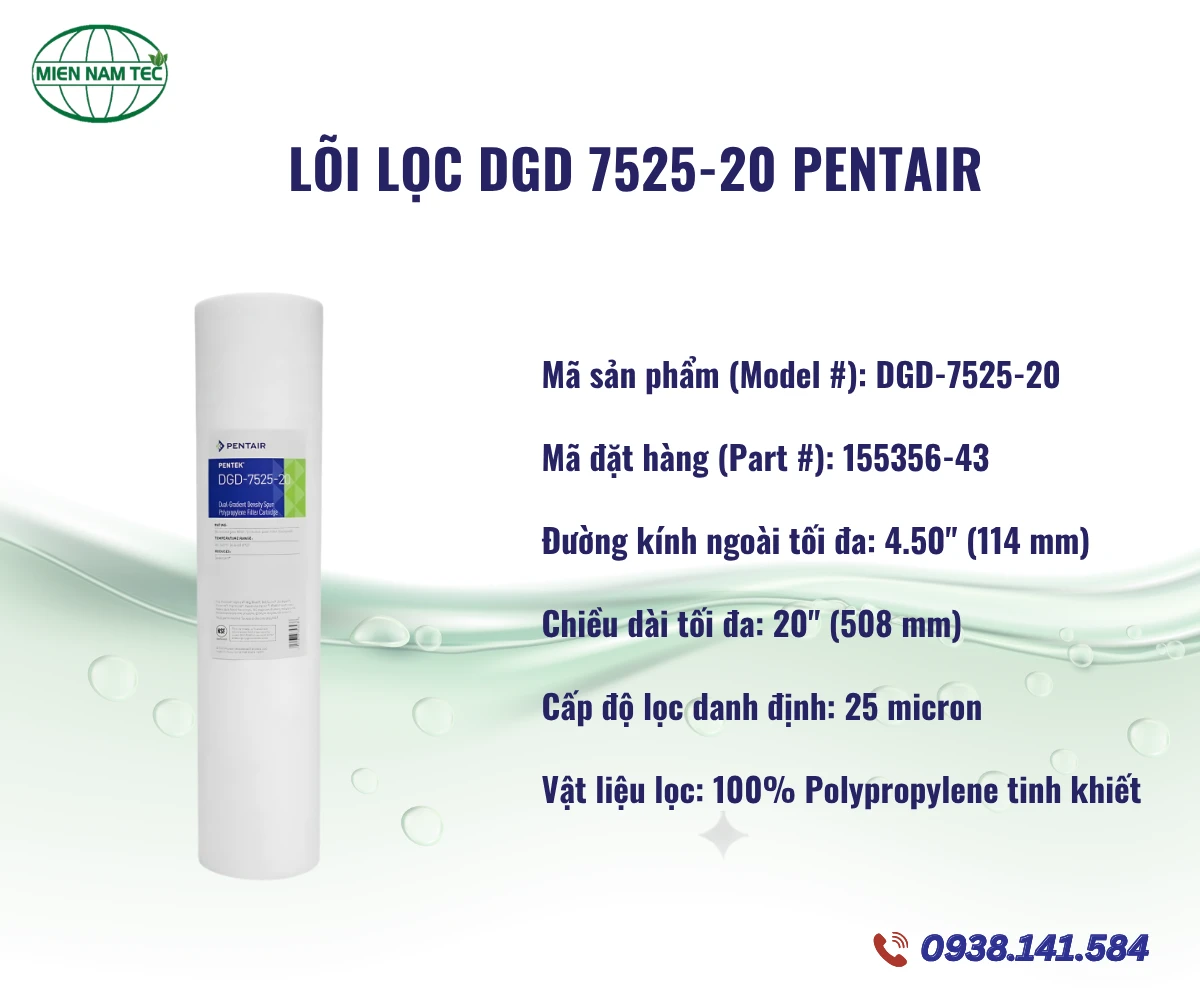 Lõi lọc DGD 7525-20 Pentair