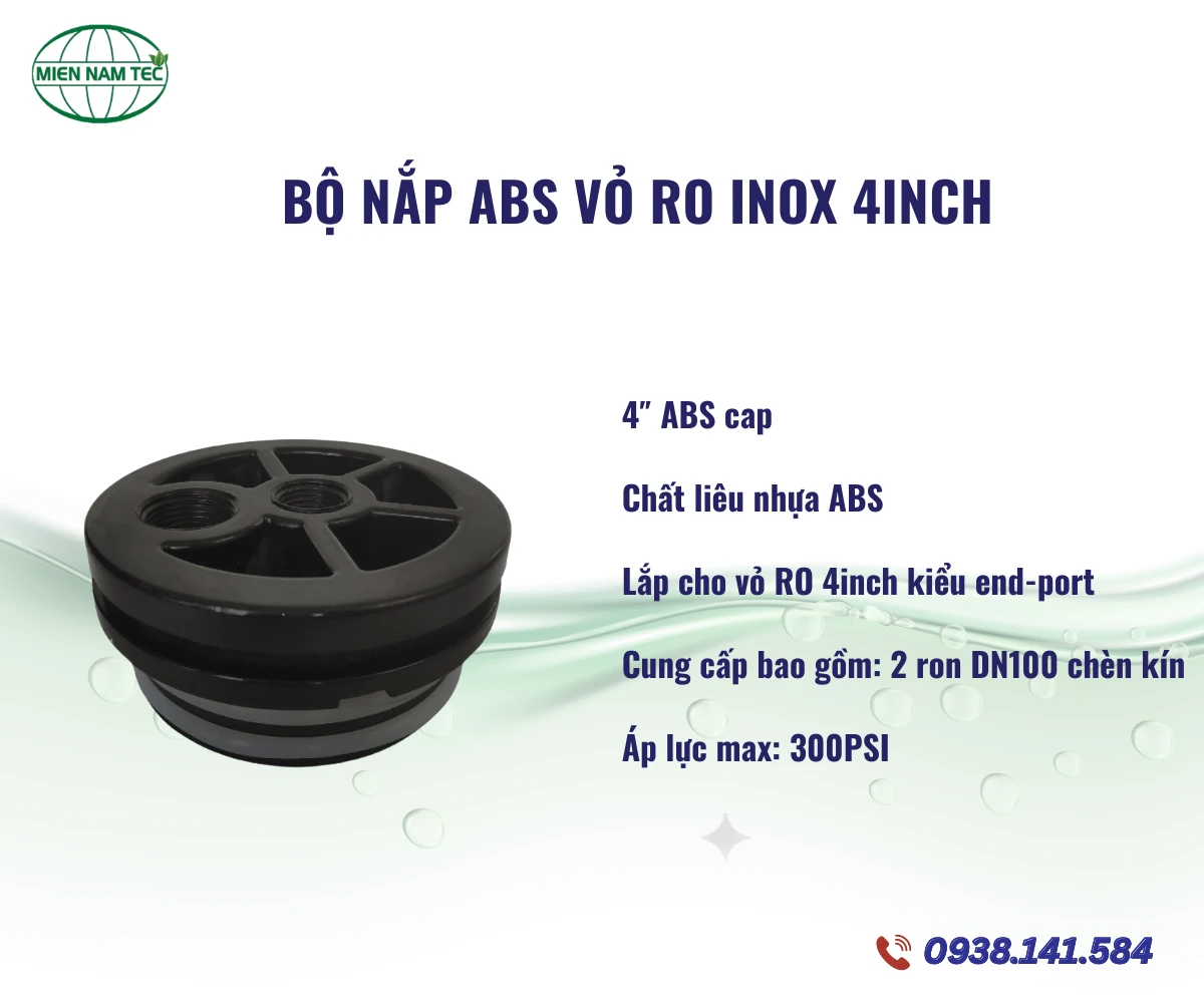 Bộ Nắp ABS Vỏ RO Inox 4inch