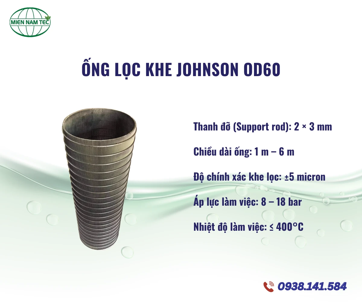Ống Lọc Khe Johnson OD60