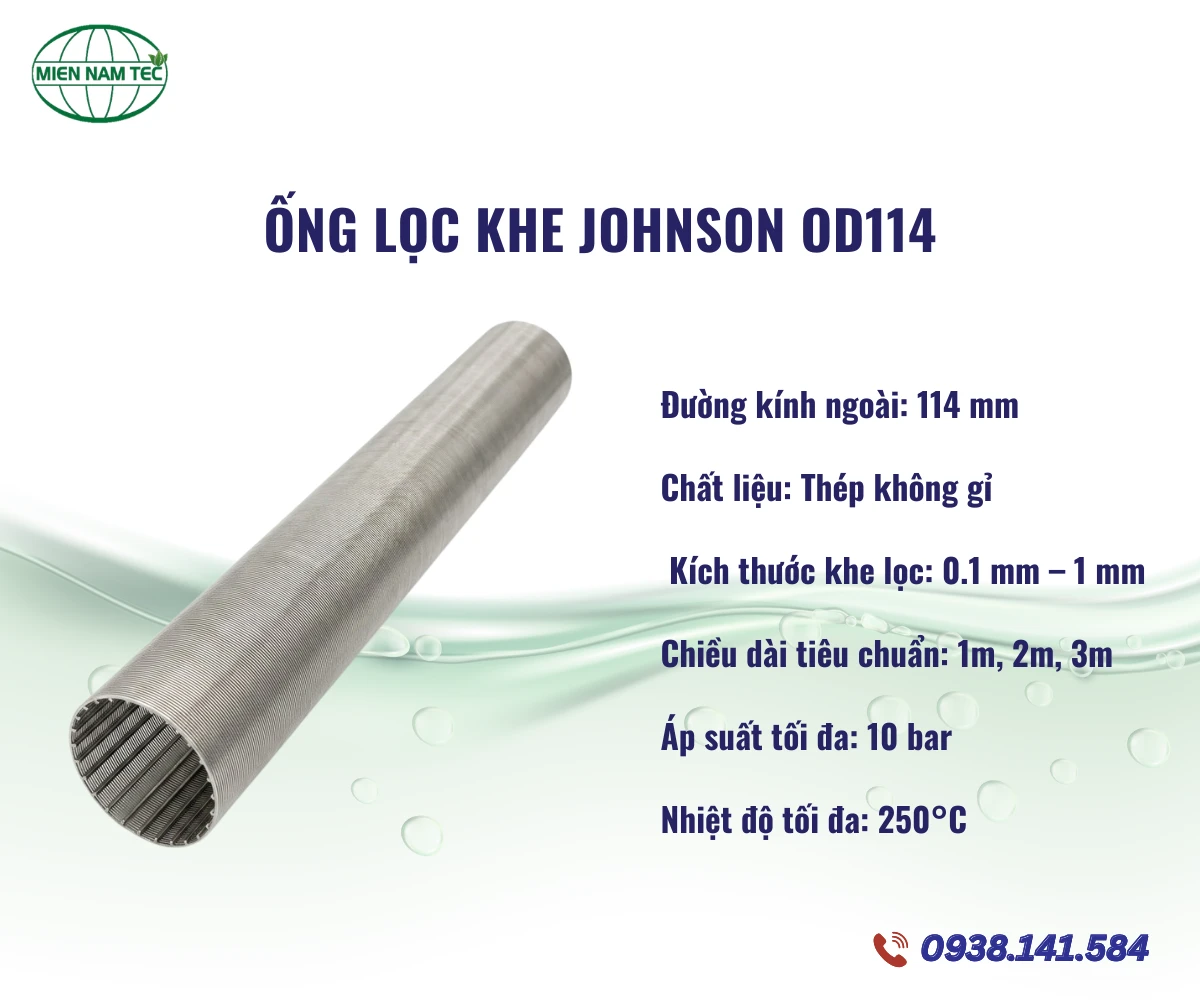Ống Lọc Khe Johnson OD114