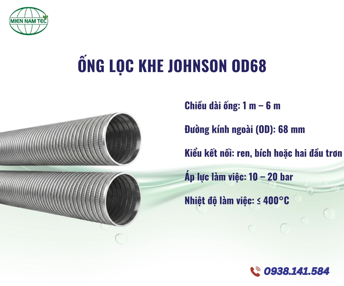 Ống Lọc Khe Johnson OD68