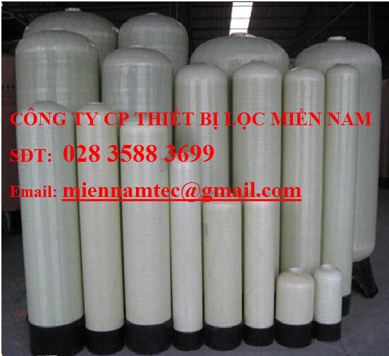 Bồn lọc composite FRP chứa hạt nhựa trao đổi ion