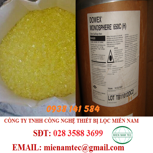 Hạt nhựa trao đổi ion Dow Monosphere