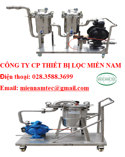 Hệ thống bình lọc túi bắt sẵn trên xe đẩy hoặc Modul theo yêu cầu