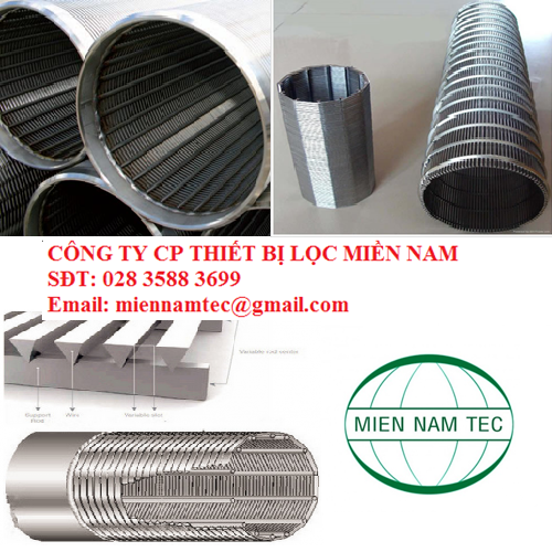 ỐNG LỌC HÌNH TRỤ JONSON KHE SỢI HÌNH THANG