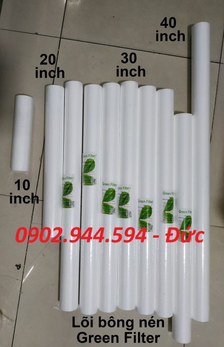 LÕI LỌC BÔNG NÉN GREEN FILTER 30,40 INCH