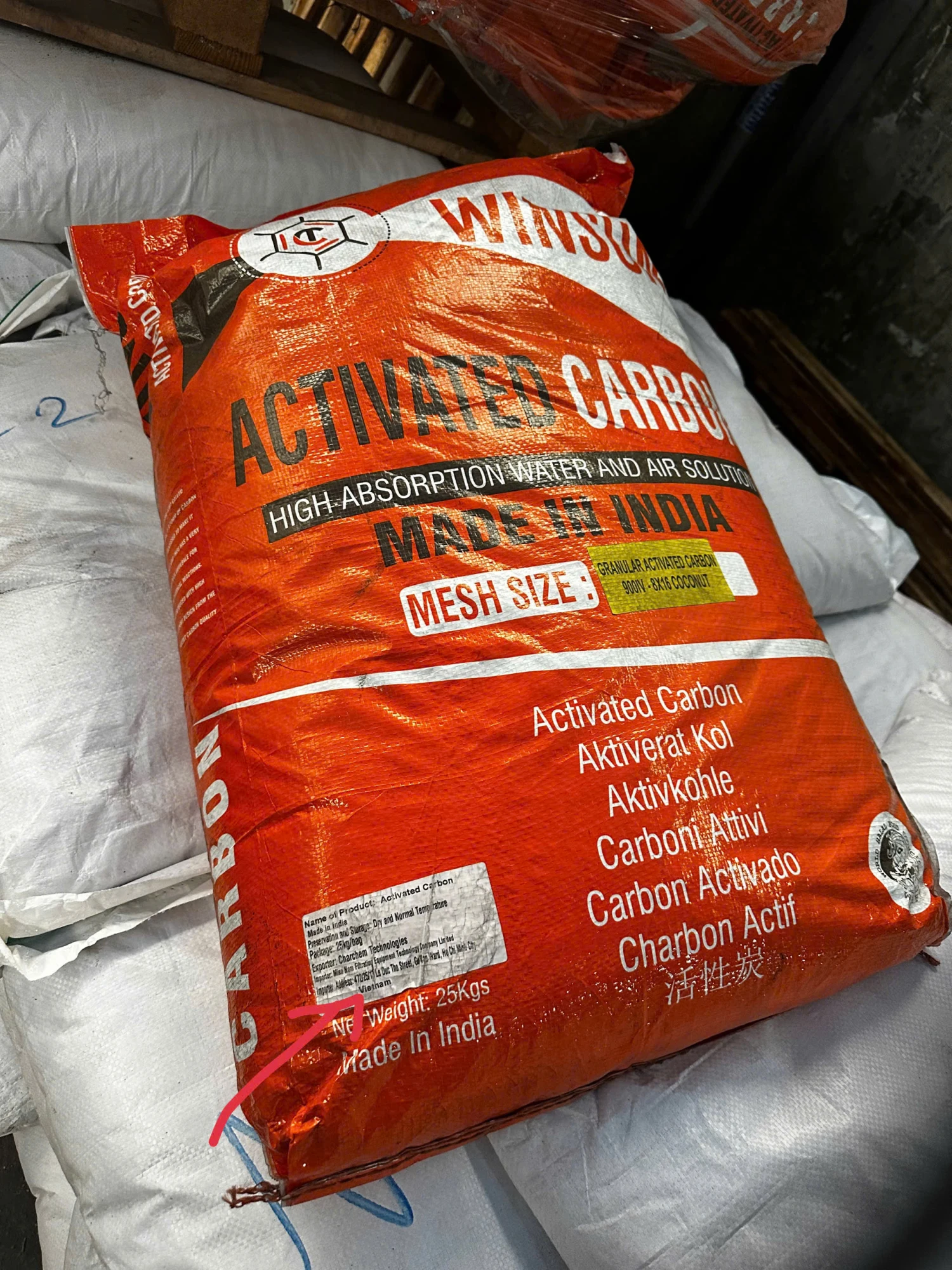 Than hoạt tính gáo dừa Winsun iod 900