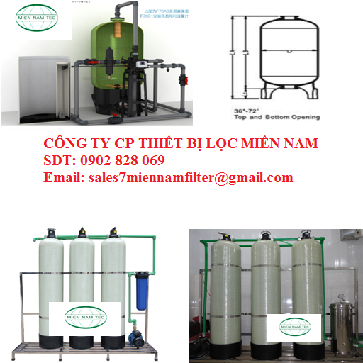 CỘT LỌC FRP GREEN FILTER 1354 - 103.6 LIT (2-2.5m3/h)