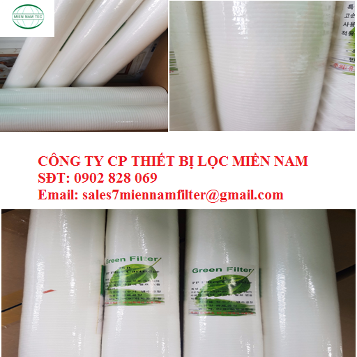 LÕI LỌC GREEN FILTER 10 MICRON - 10 INCH SỌC KHÍT