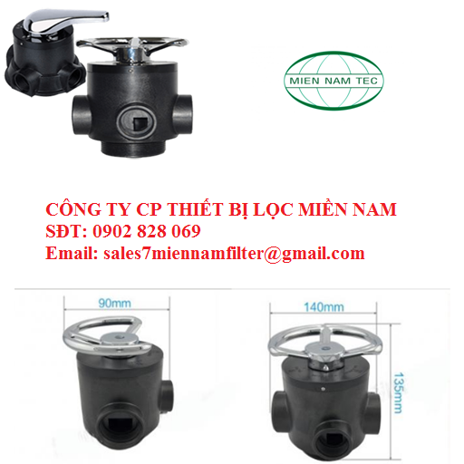 VAN TAY 3 NGÃ CỔ 4 INCH DÙNG CHO CỘT LỌC FRP