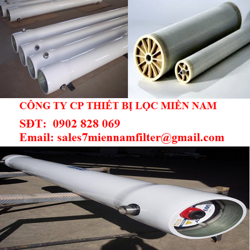 VỎ MÀNG LỌC NƯỚC RO 4040 CHẤT LIỆU COMPOSITE CHO HỆ THỐNG XỬ LÝ NƯỚC LỢ