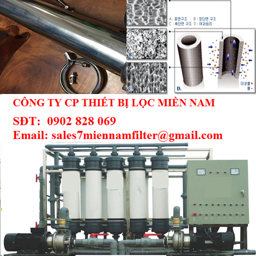 VỎ MÀNG LỌC NƯỚC UF 8040 CHẤT LIỆU INOX CHO HỆ THỐNG XỬ LÝ NƯỚC TINH KHIẾT TIỀN RO
