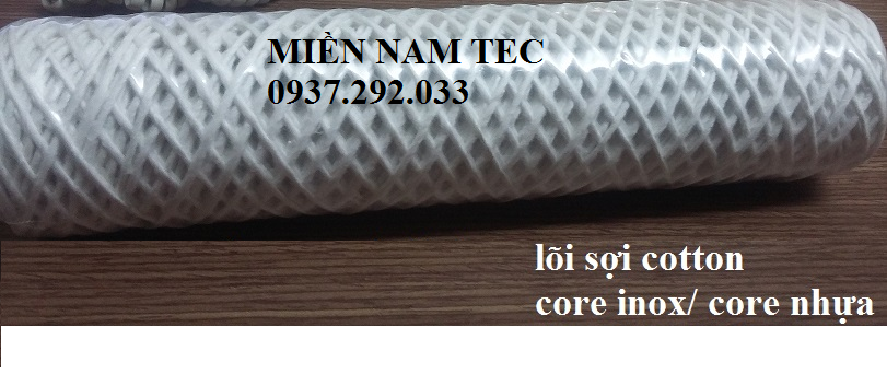 Lõi lọc sợi quấn cotton core inox (core nhựa)