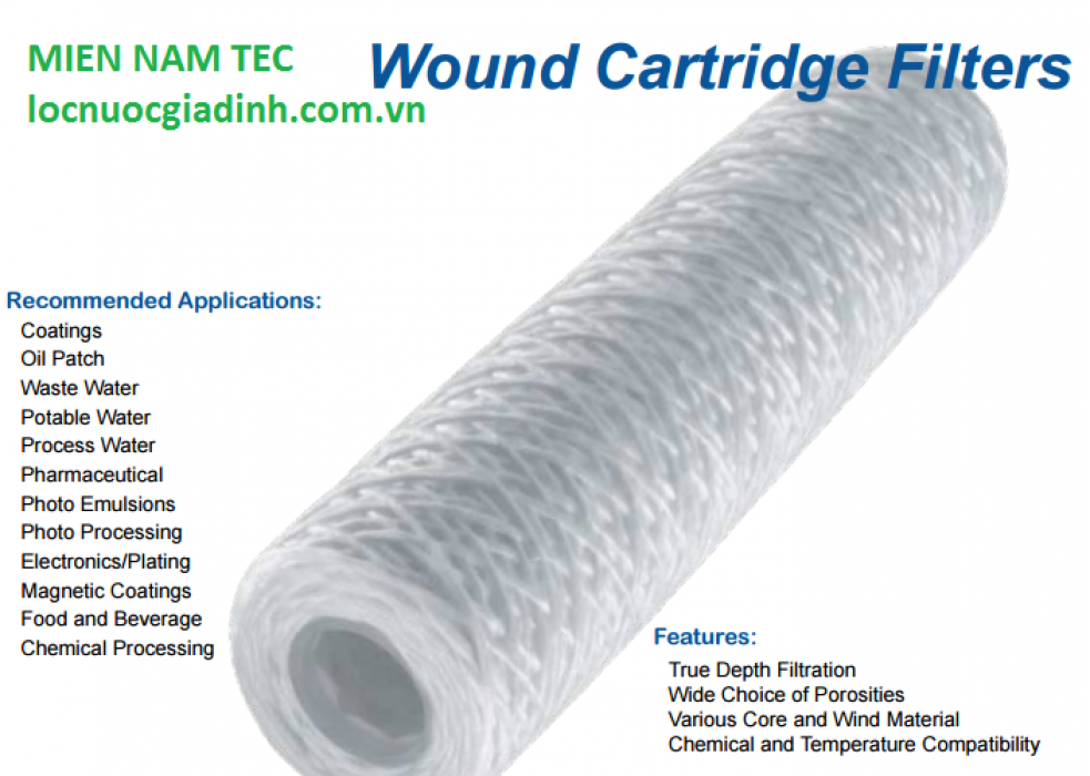 Lõi Lọc Sợi Quấn 150 Micron