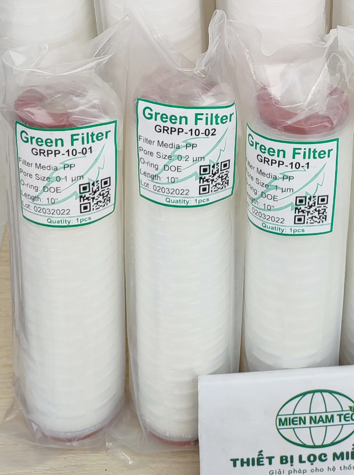 LÕI LỌC VI SINH 0.1 VÀ 0.2 MICRON GREEN FILTER