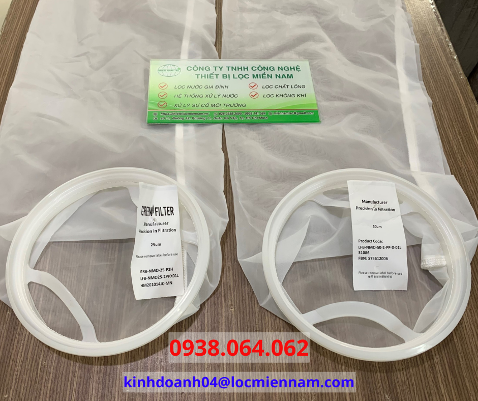 Túi NMO 50 mciron size 2 lọc cặn nước đường