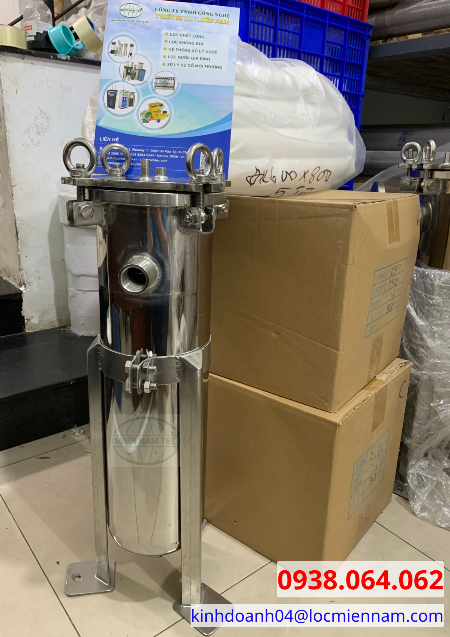 Bình lọc 1 túi inox 304 size 1 lọc nước giải khát