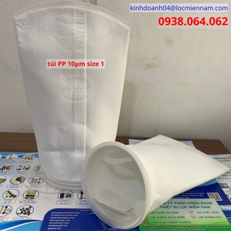 Túi PP 10 micron size 1 lọc cặn nước giếng