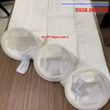 Túi PP 50 micron size 2 lọc rượu Túi PP 50 micron size 2 lọc rượu